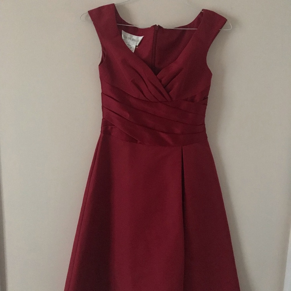 Woman’s David’s Bridal party dress